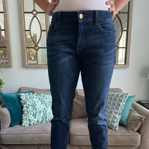 Warp + Weft LAX Girlfriend jeans size 2/26. Dark wash. Skinny jeans cuff option - Picture 6 of 7